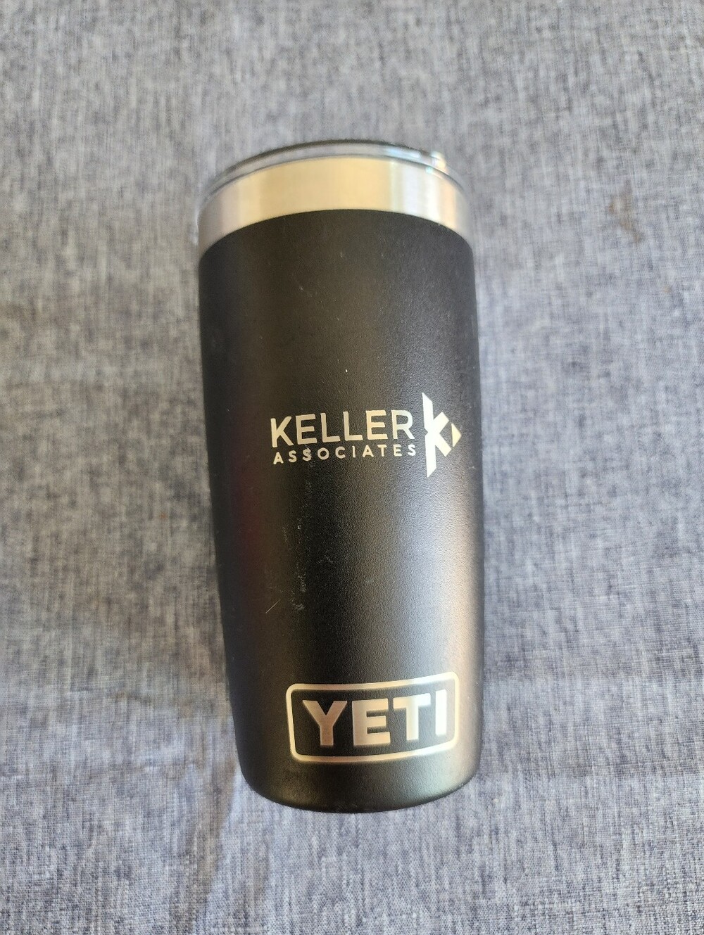 YETI Rambler Tumbler 10oz Junior - Black (Keller Associates Logo) Insulated Cup
